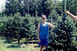 Andy Asack Standing next to premium Balsam Fir: mountain strain