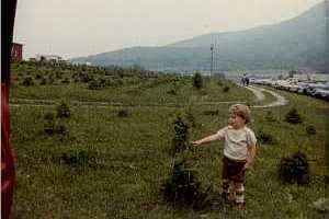 Andy Asack checks out the competition's trees at NH-VT CTA meeting Bennington VT.